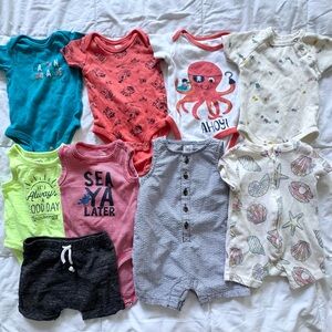 3mo Summer Baby Onesies and Rompers Bundle